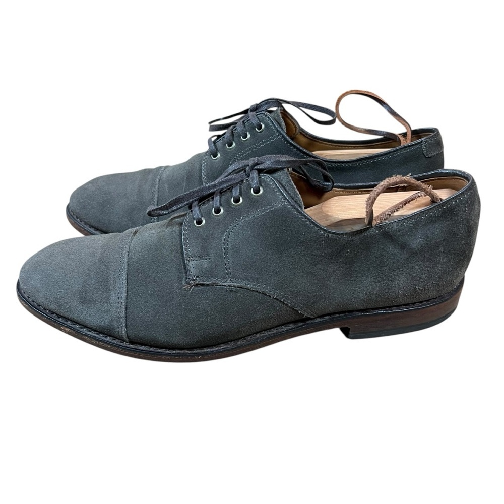 Allen Edmonds Barrett Gray Suede Cap Toe Dress Shoes Men’s‎ 9.5 D